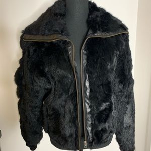 Weather Vane Fur Leather Coat